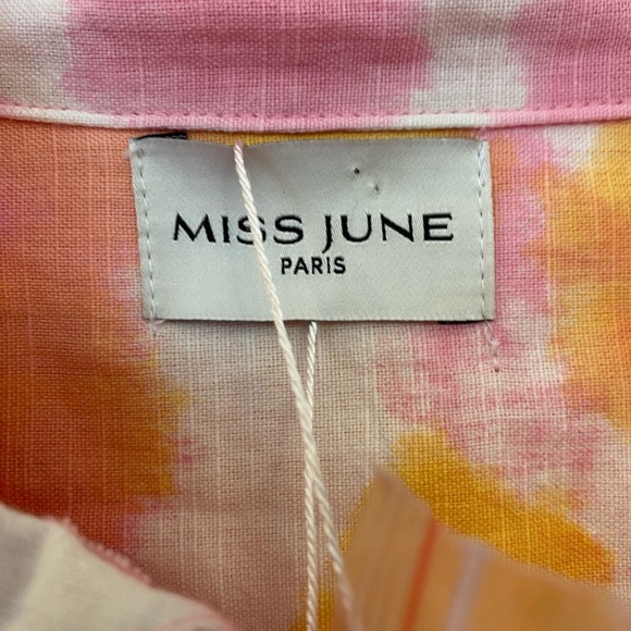 Miss June NWT Bohemian Chic Hayley Peasant Shirt - Picture 4 of 9